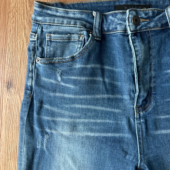 High Rise Distressed Blue Jeans - Picture 2 of 4